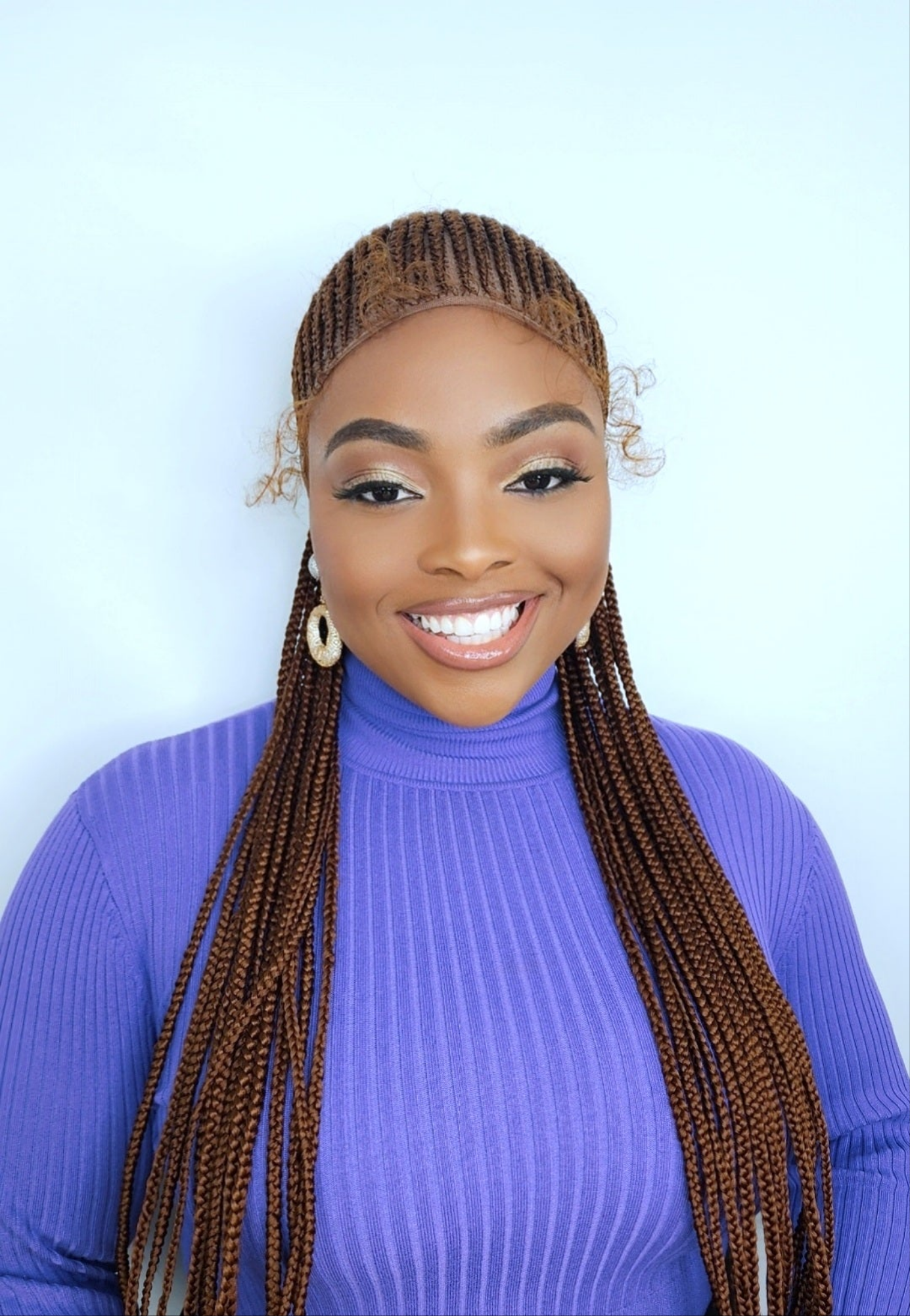 Honeybrown fulani braid wig