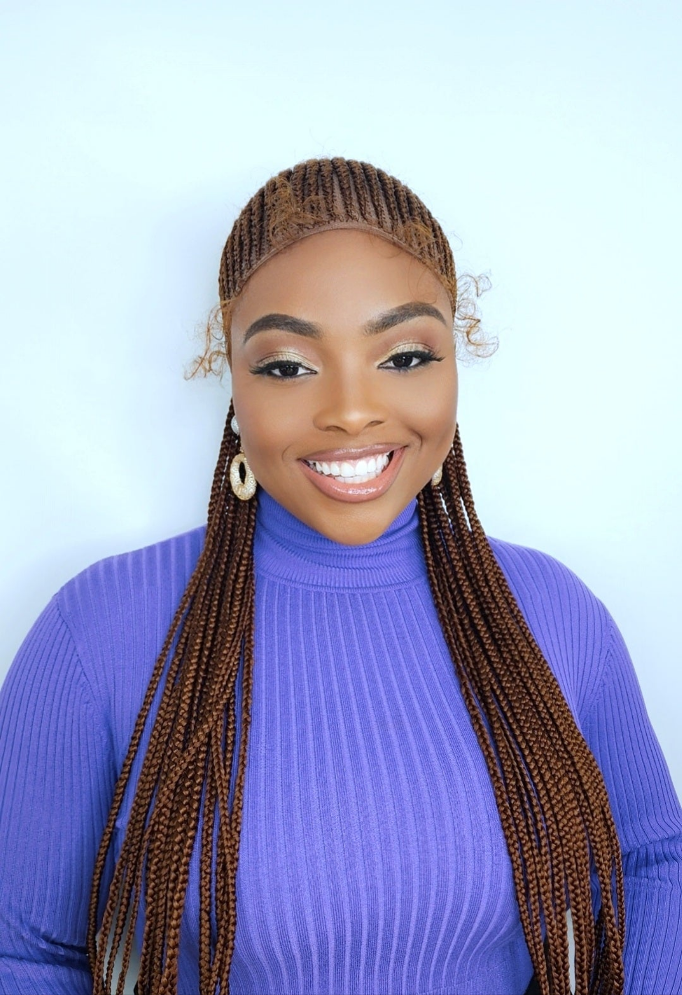 Corn row braid wig
