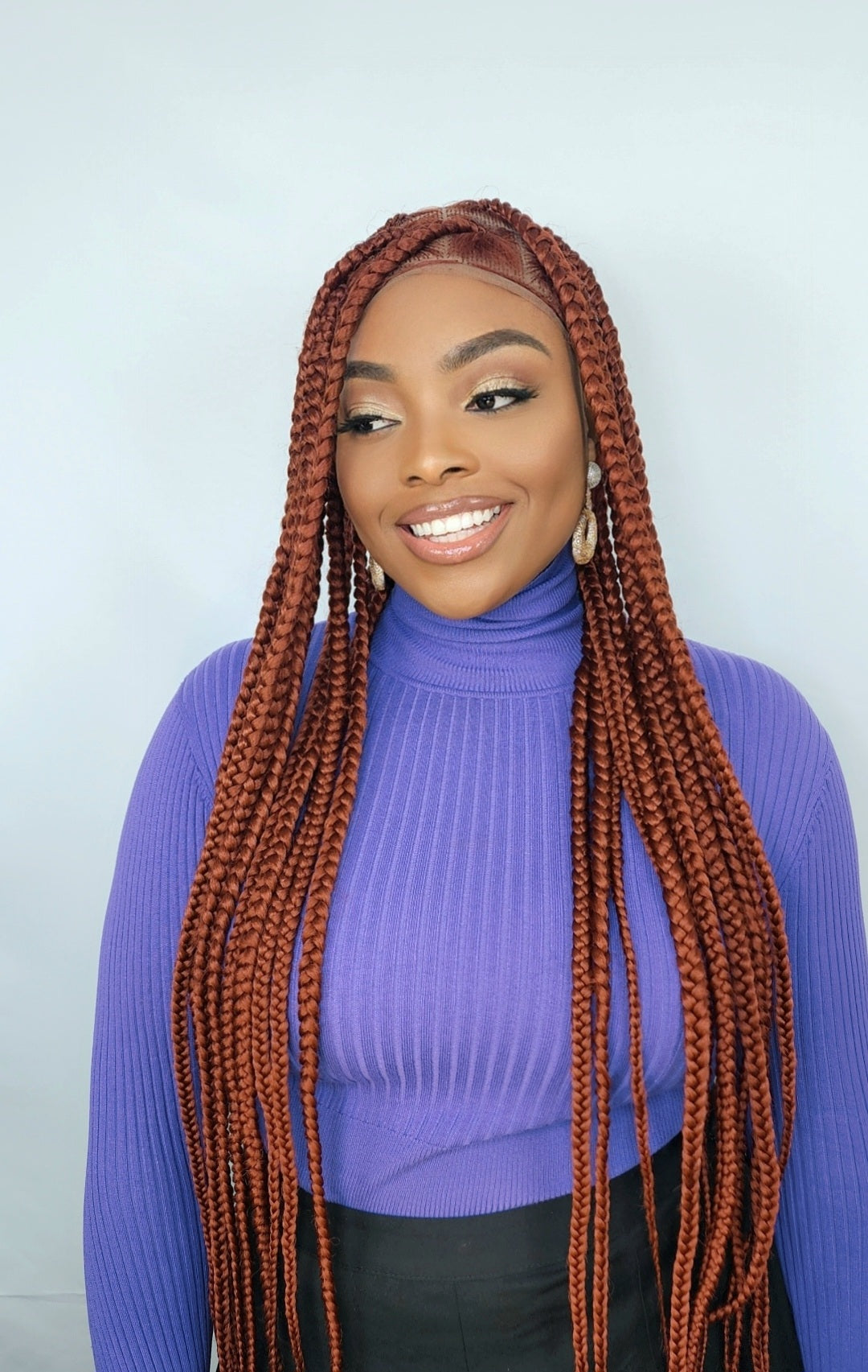 Burnt Orange box braid wig