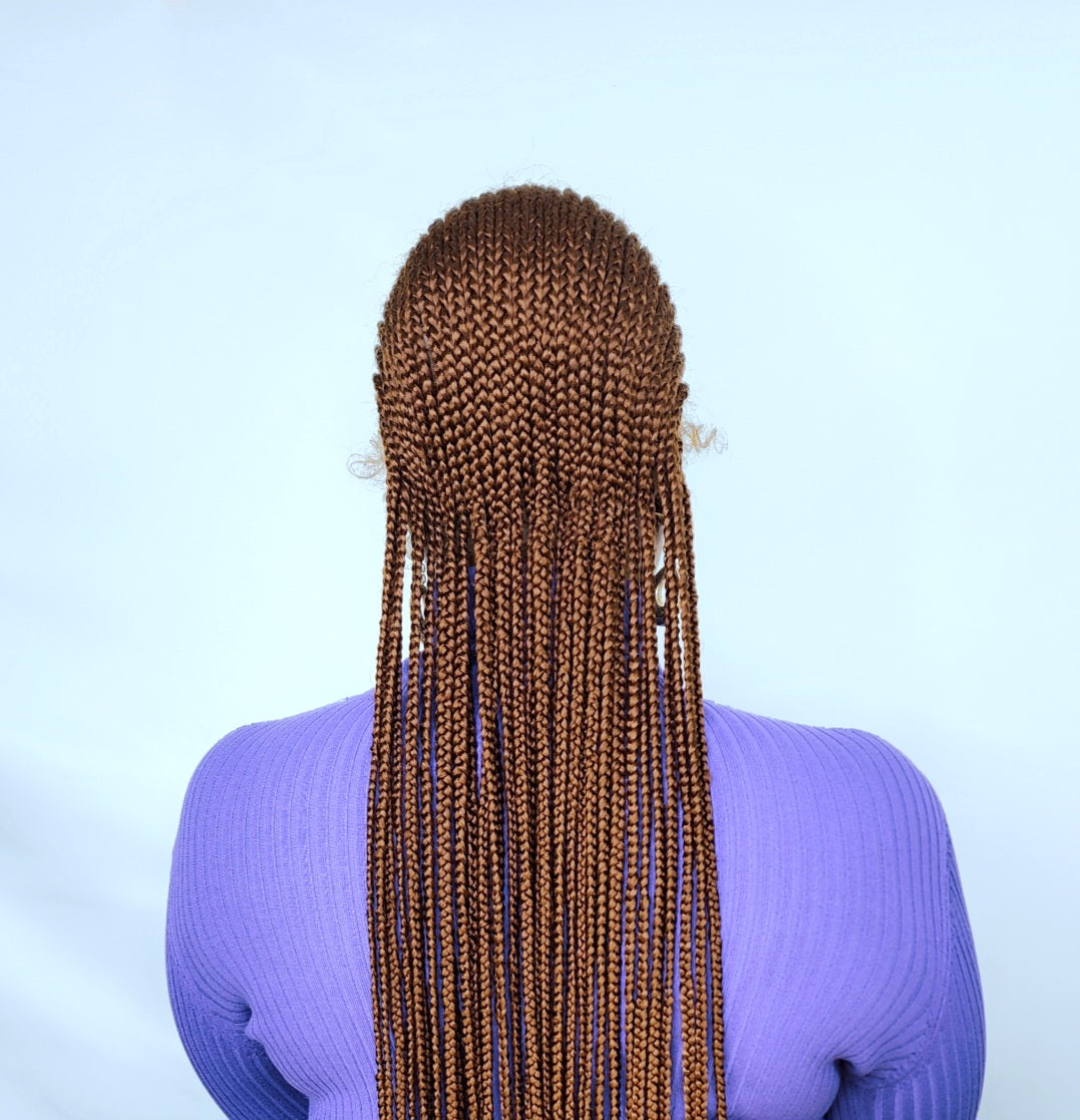 Corn row braid wig