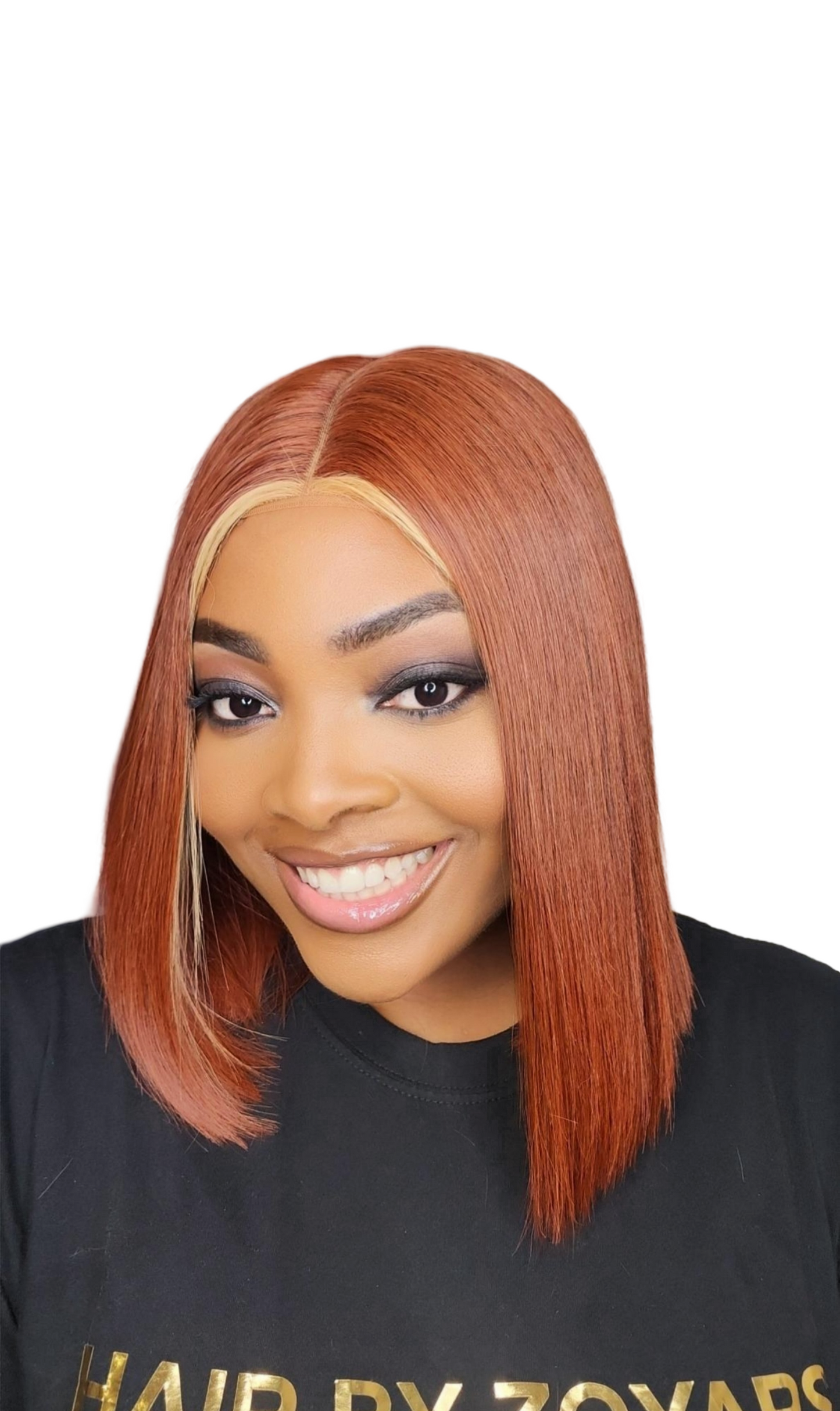 Burnt orange with highlight wig