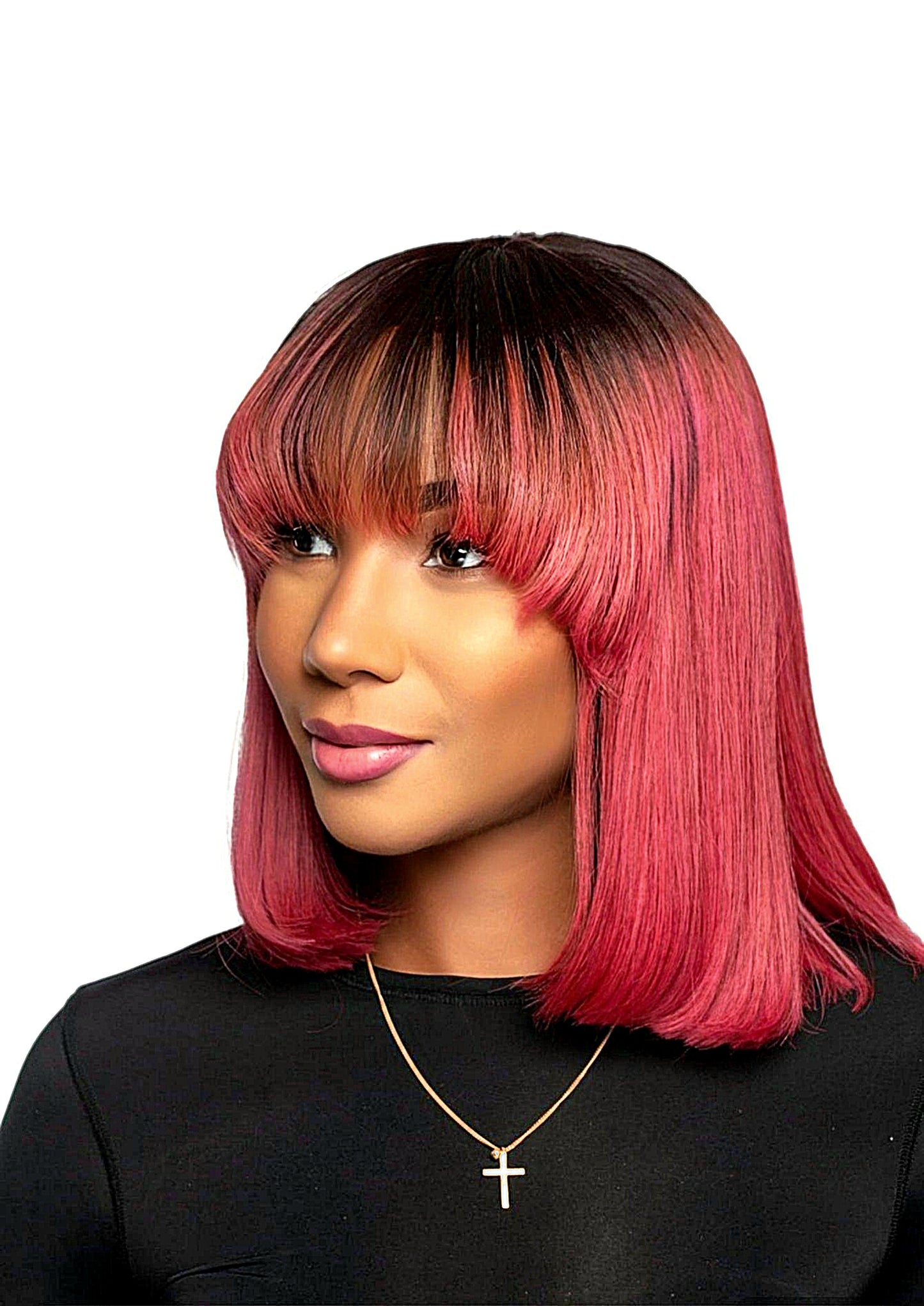 Soso  Rose Pink With Bangs