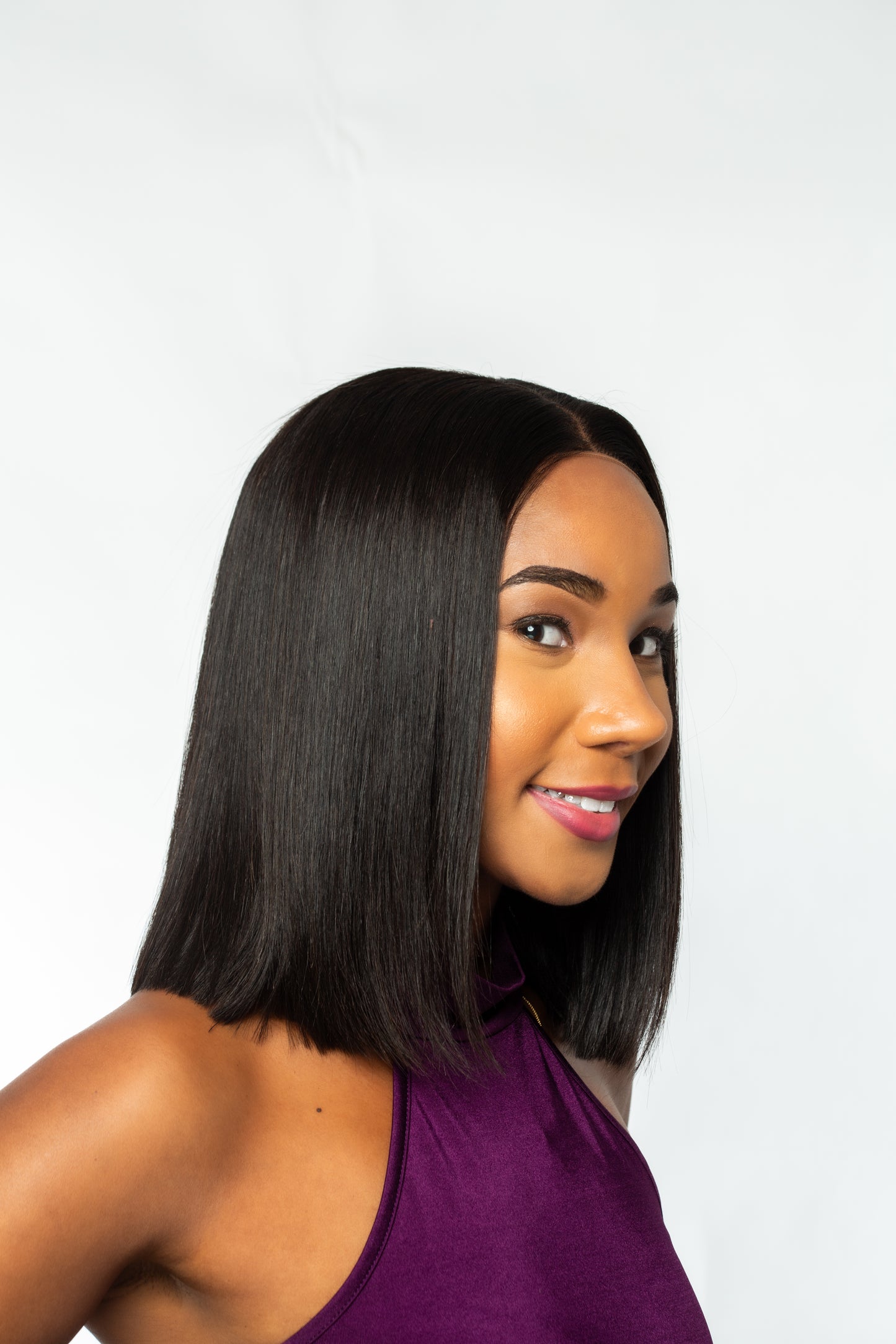 Natural blunt bob wig