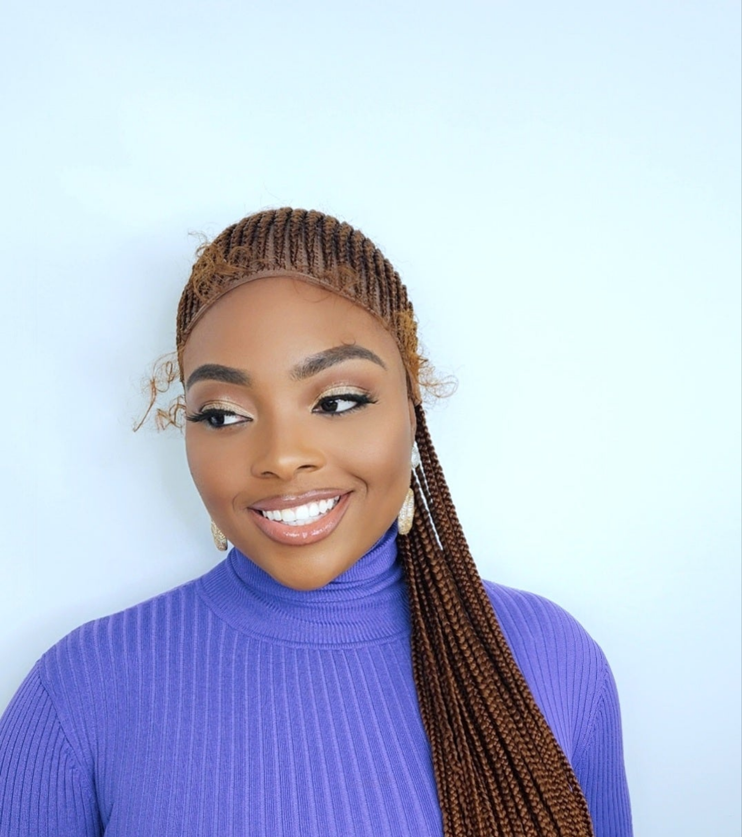 Honeybrown fulani braid wig