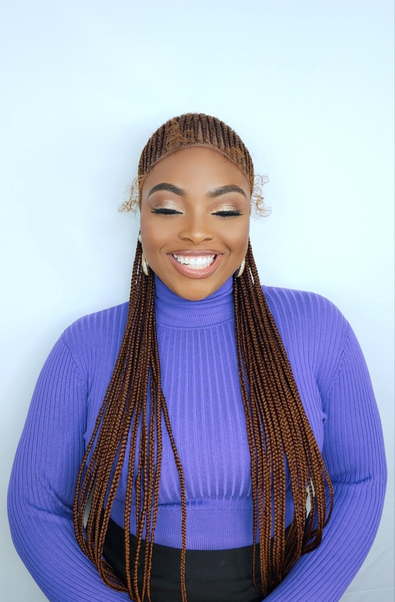 Honeybrown fulani braid wig