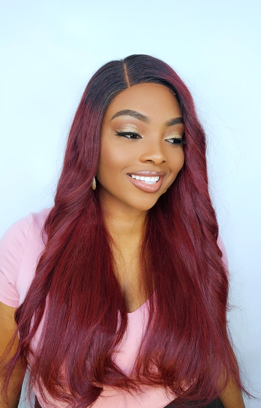 Ombre Burgundy bodywave