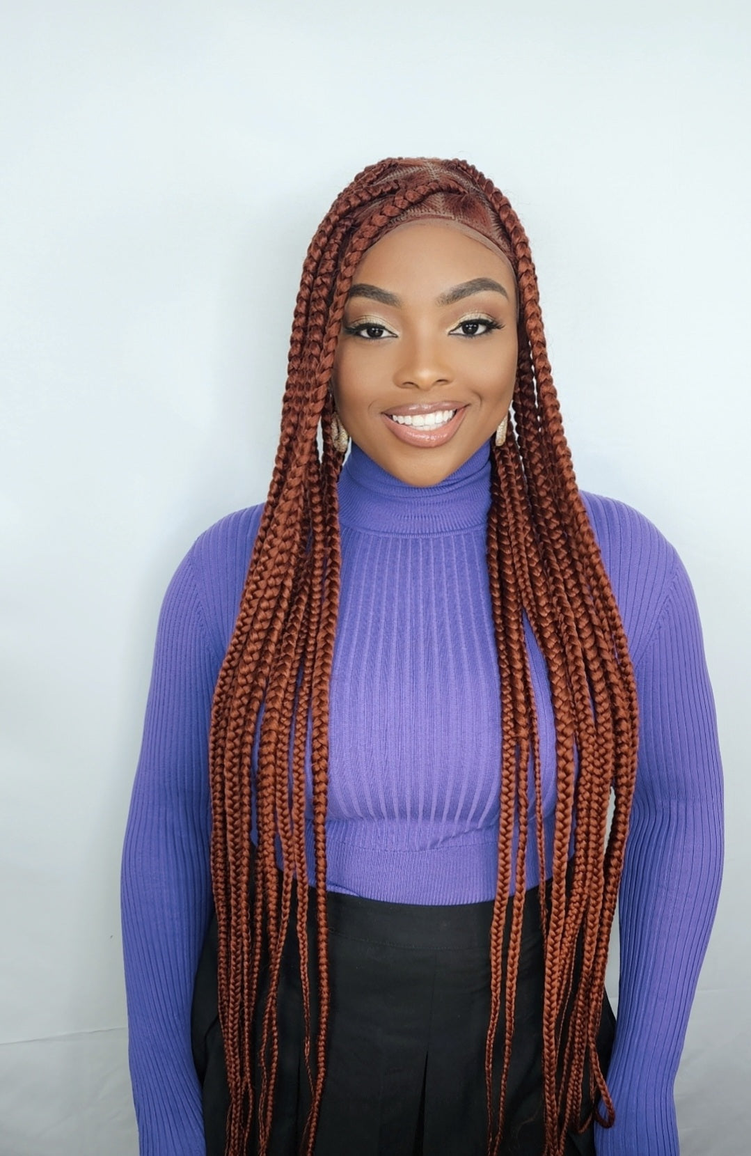 Burnt Orange box braid wig