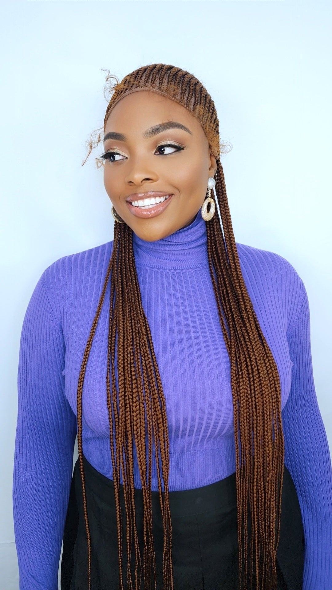Honeybrown fulani braid wig