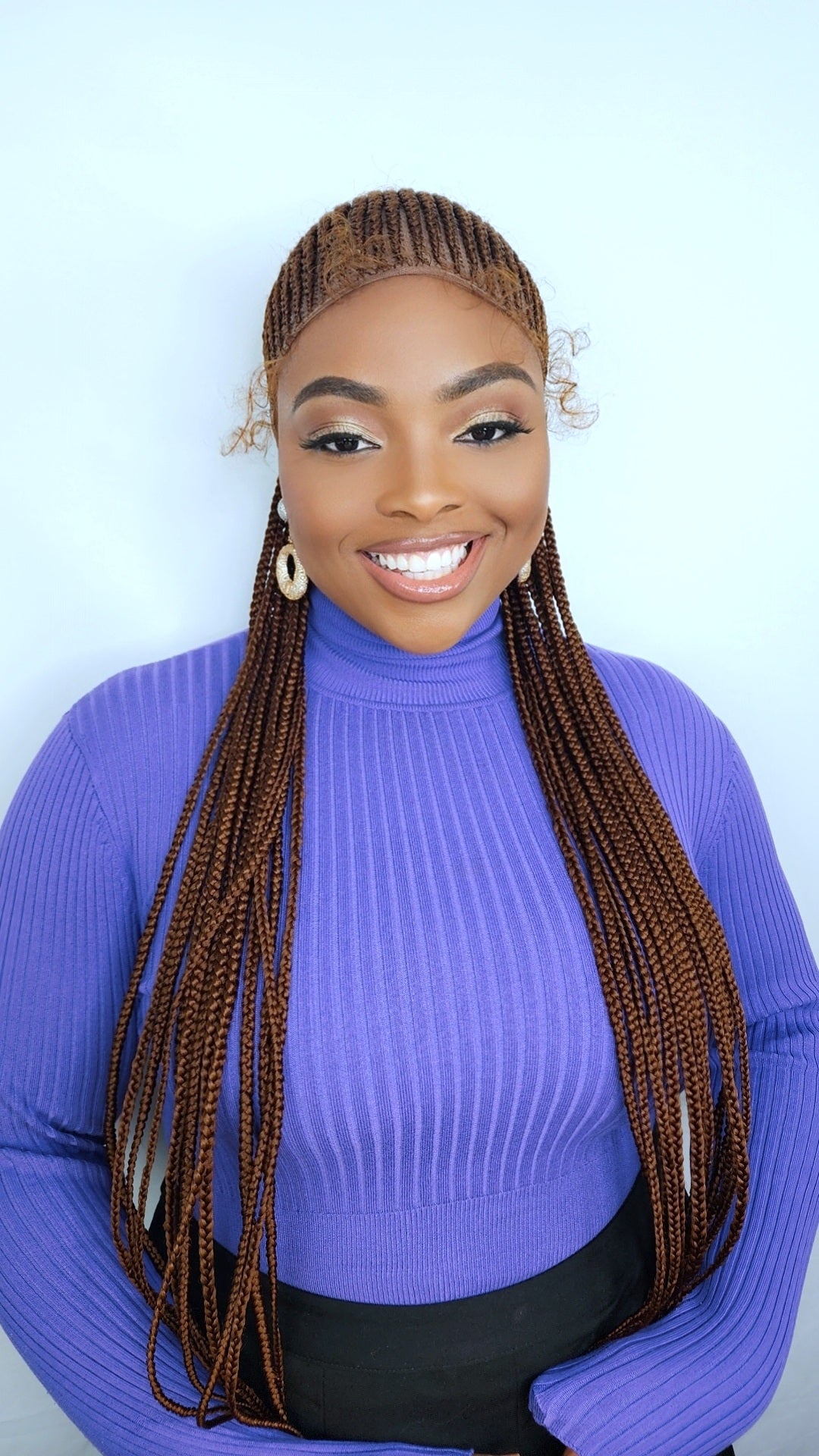 Corn row braid wig