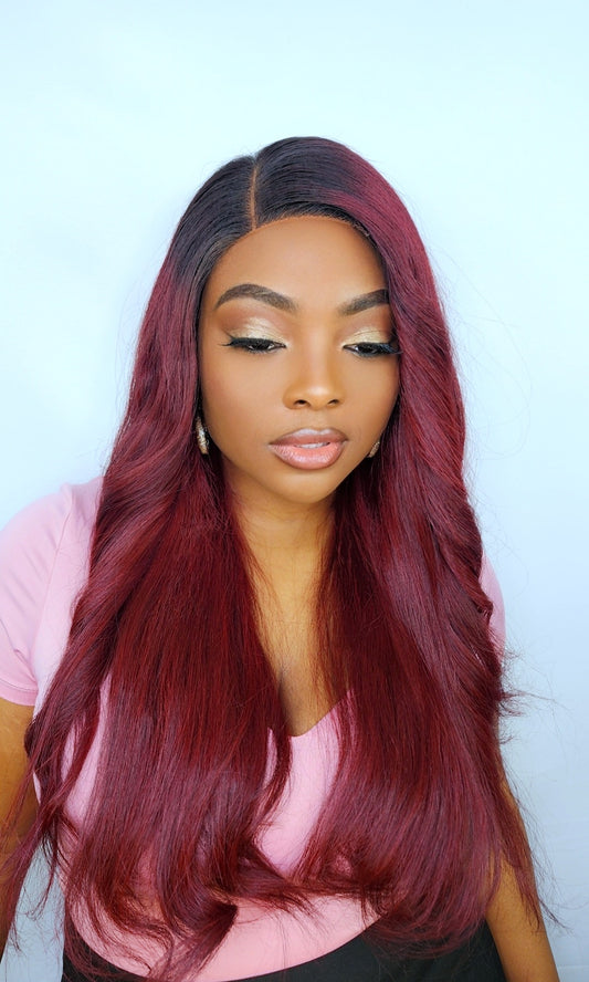 Ombre Burgundy bodywave