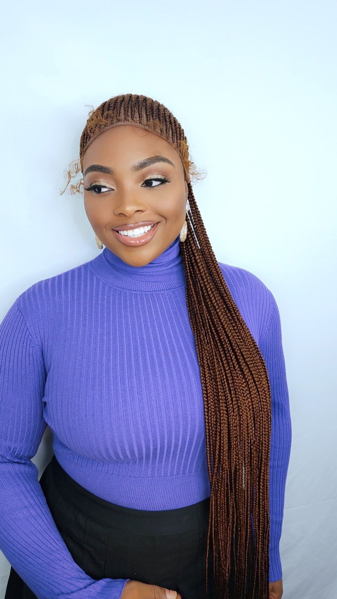 Honeybrown fulani braid wig