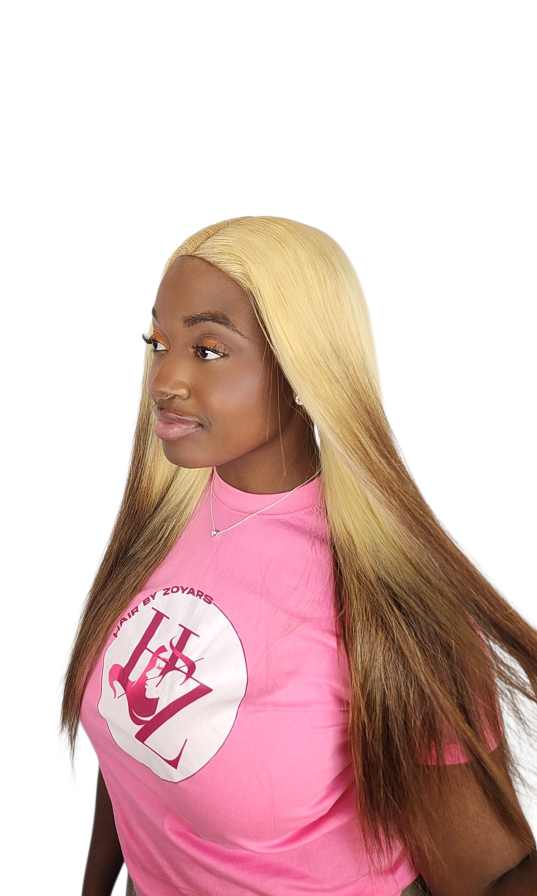 Two-tone chocolate blonde wig