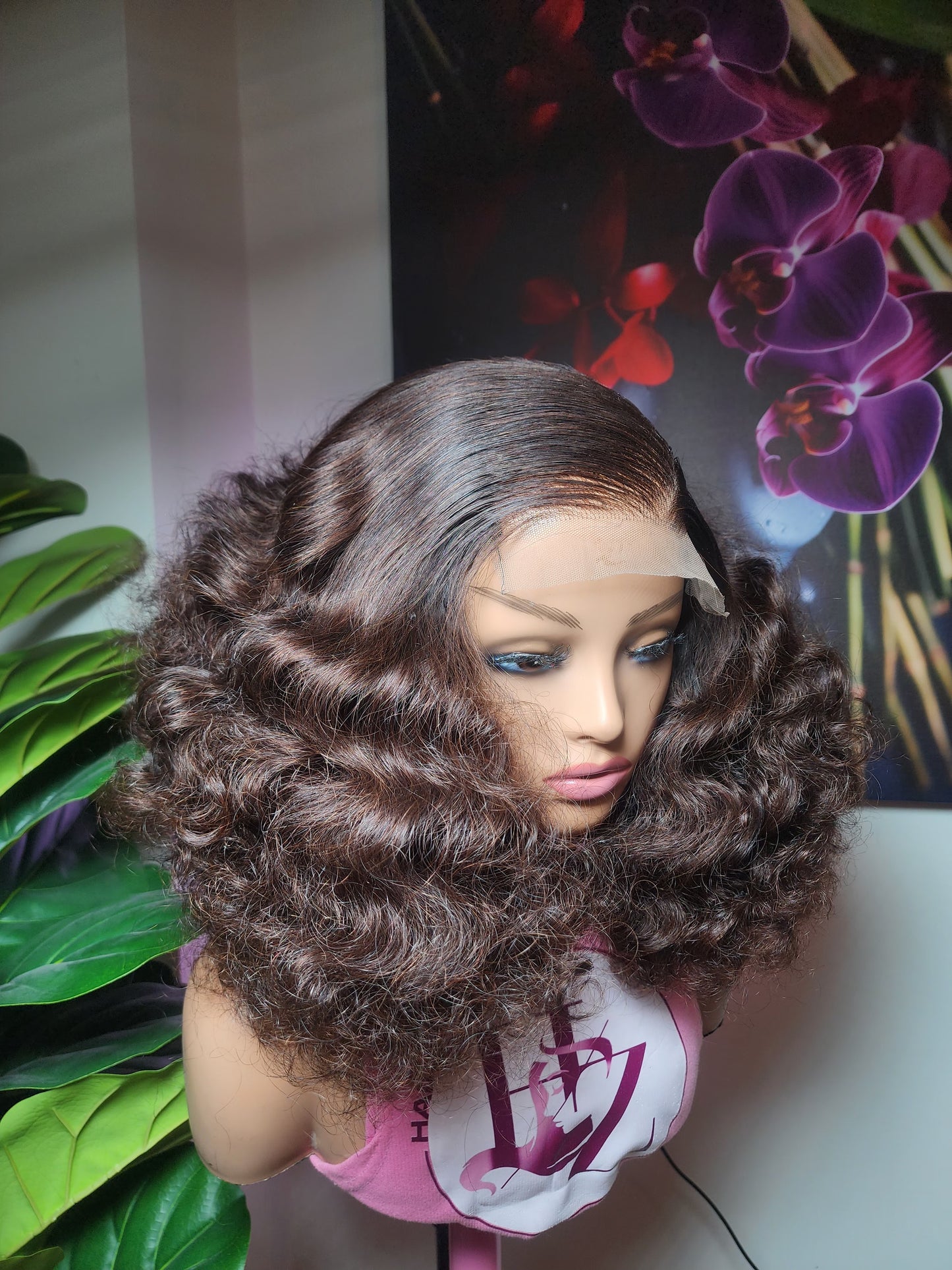 Brown posh curls wig