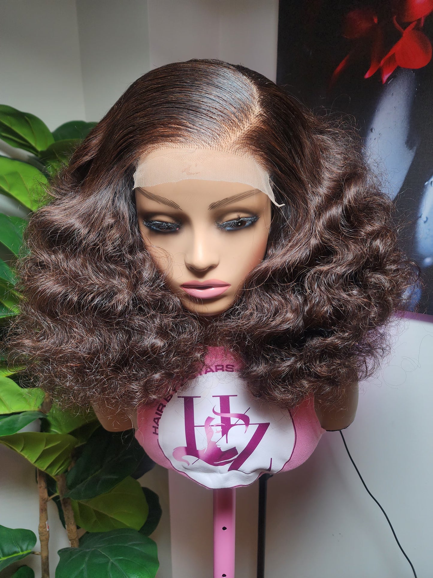 Brown posh curls wig