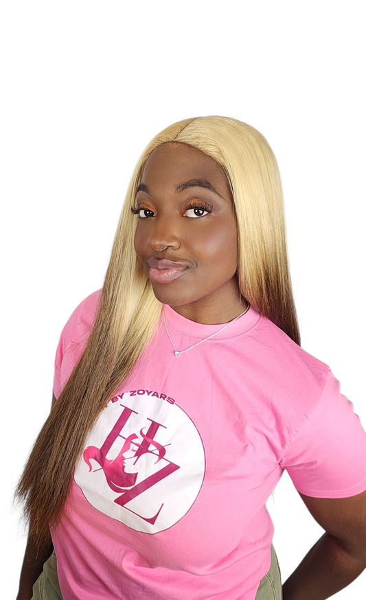 Two-tone chocolate blonde wig