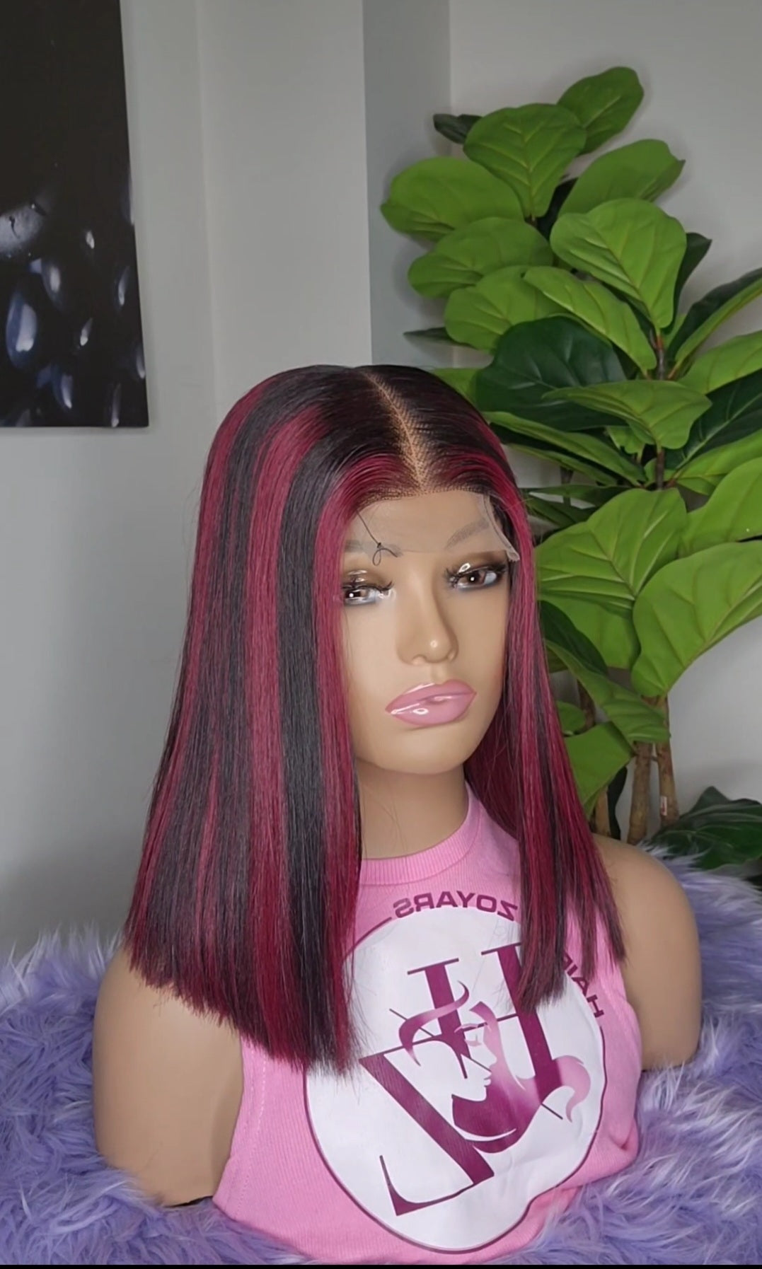 Ombre Burgundy wig