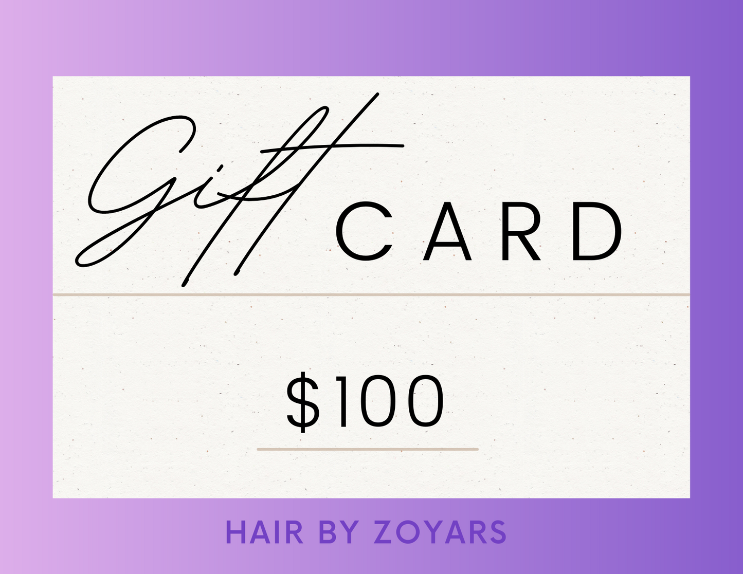 Hairbyzoyars Gift Card