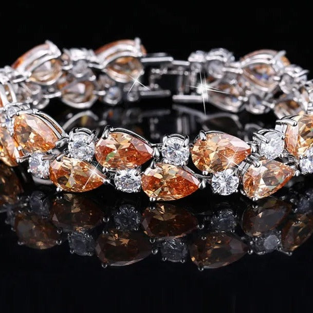 Orange Zironia Bracelet