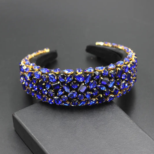 Blue Rhinestone Headband