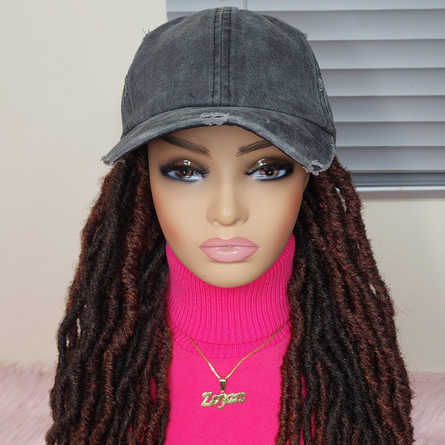 Ombre deadlock baseball cap wig